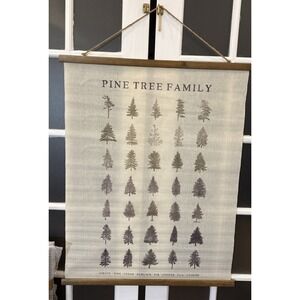 Pine‎ Tree Family Large Canvas Poster 41X31 Art Unique Winter Decor Xmas Decor